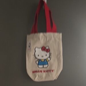 Hello Kitty Beige Tote Bag with Red Accents